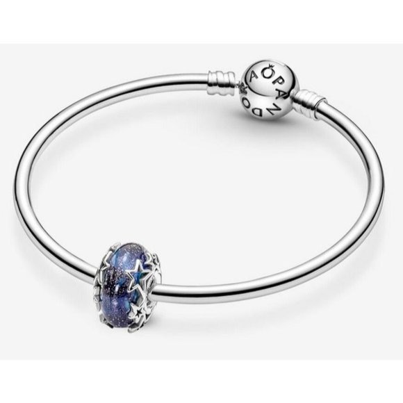 Pandora Murano Galaxy Blue & Star Charm 790015C00 - Picture 5 of 6
